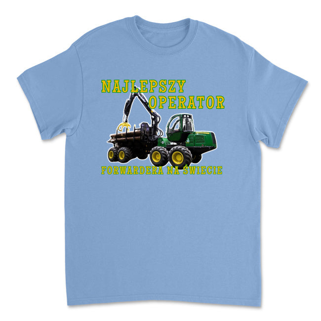 Męska koszulka NAJLEPSZY OPERATOR FORWARDERA NA ŚWIECIE